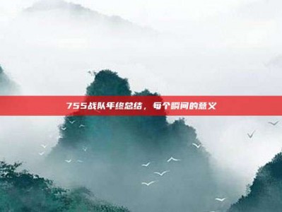 755战队年终总结，每个瞬间的意义