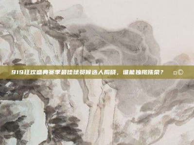 919狂欢盛典赛季最佳球员候选人揭晓，谁能独揽殊荣？🤩