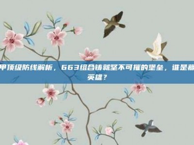 意甲顶级防线解析，663组合铸就坚不可摧的堡垒，谁是幕后英雄？