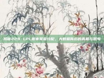 揭秘229 LPL赛事奖金分配，大数据背后的真相与思考