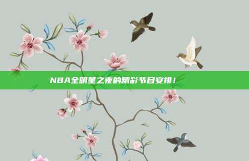 NBA全明星之夜的精彩节目安排！✨🌟