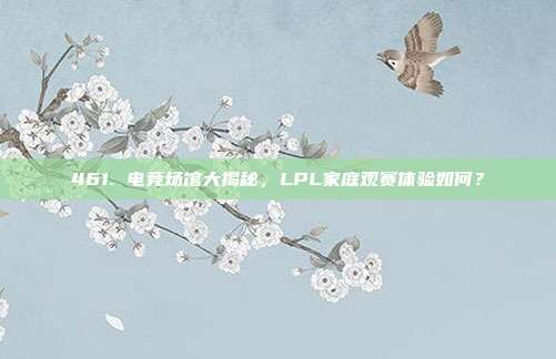 461. 电竞场馆大揭秘，LPL家庭观赛体验如何？