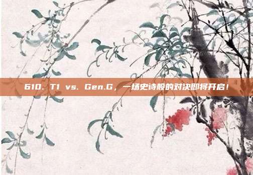 610. T1 vs. Gen.G，一场史诗般的对决即将开启！